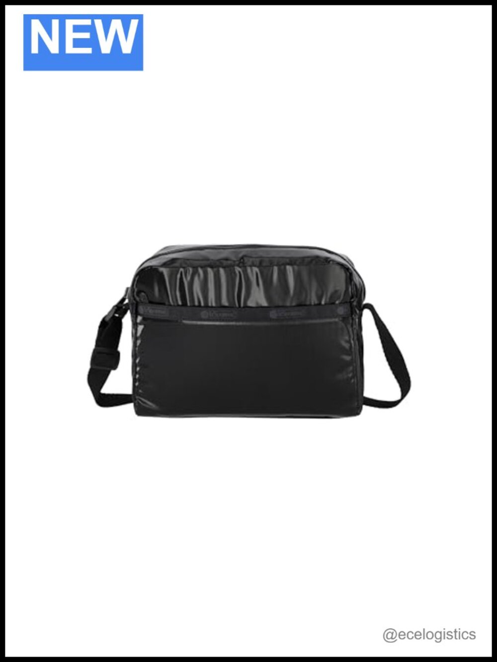LeSportsac Daniella Crossbody Nylon Saddle Bag Zip Pockets Adjustable Strap